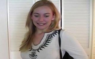 Horny light-haired girlfriend Novalie sucking heavy pecker